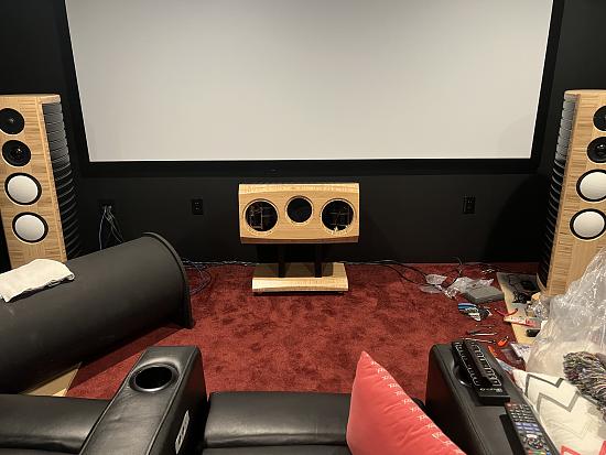 Moving the center channel to place